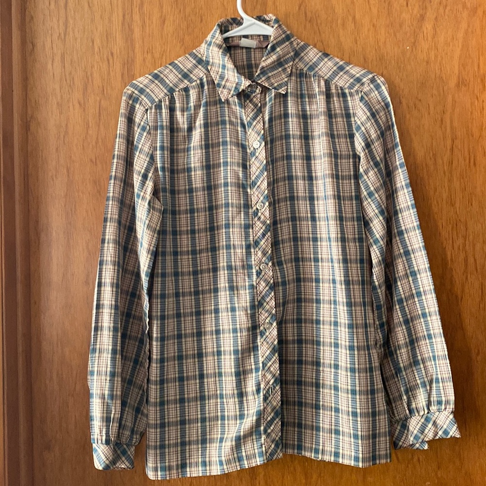 Vintage Wendy Winter Multi-Color Plaid Button Down Shirt